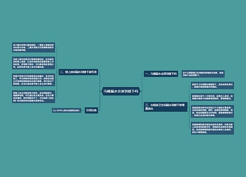 马桶漏水会渗到楼下吗