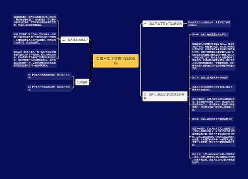 卖家不卖了买家可以起诉吗