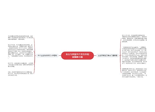 业主与房屋中介发生纠纷被踢断小肠