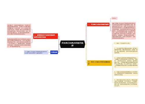 开发商已出售合同能否抵押