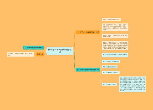 孩子才一岁离婚跟谁比较好