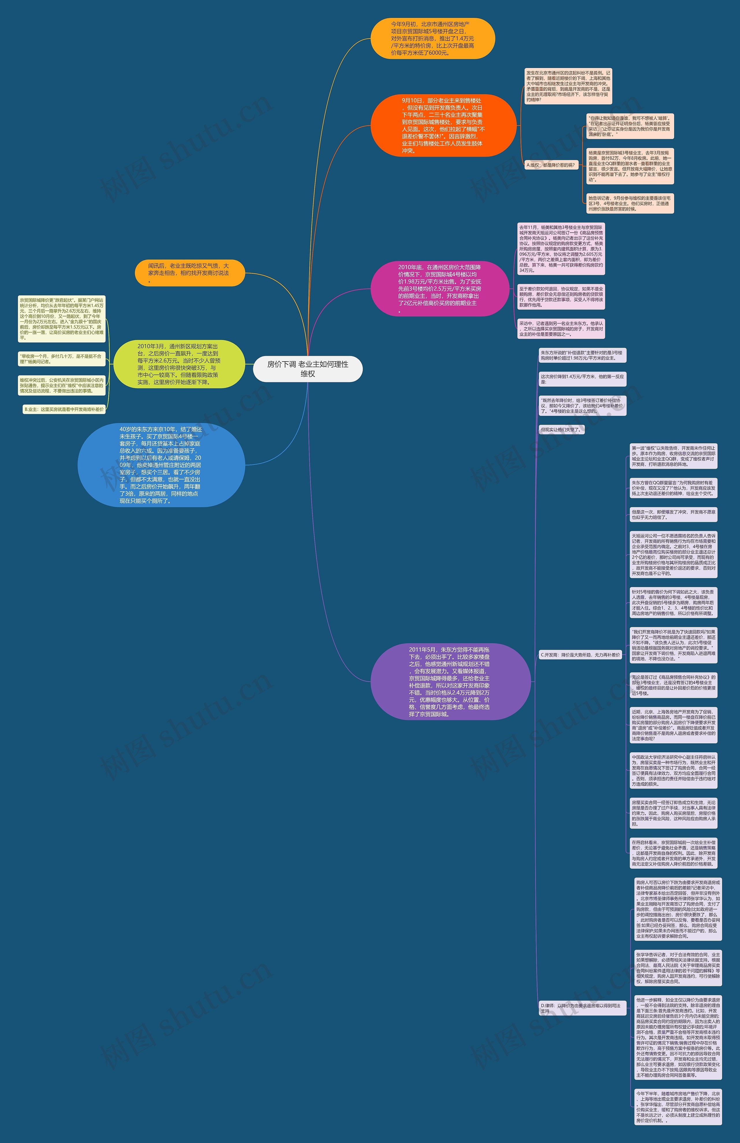 房价下调 老业主如何理性维权思维导图