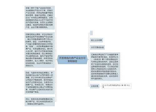 开发商拖办房产证业主可索取赔偿