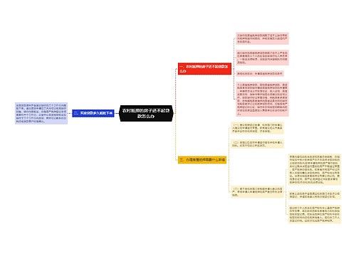 农村抵押的房子还不起贷款怎么办