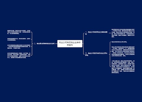 物业公司有权给业主维修房屋吗