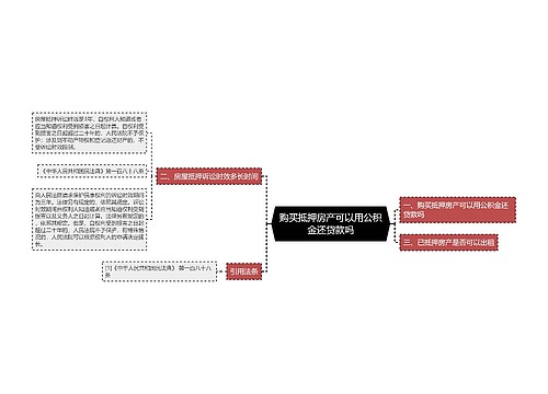 购买抵押房产可以用公积金还贷款吗