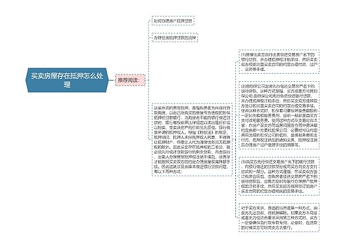 买卖房屋存在抵押怎么处理