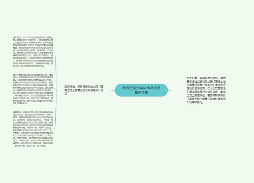 新拆迁条例实施情况将受重点监察