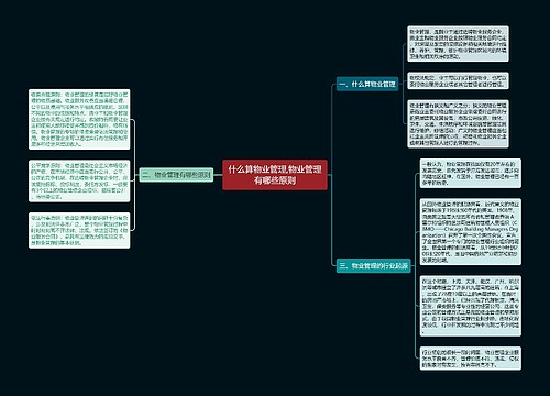 什么算物业管理,物业管理有哪些原则