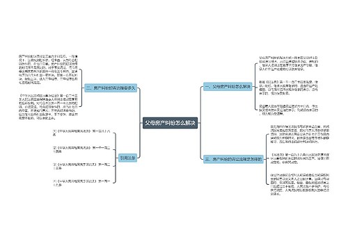 父母房产纠纷怎么解决