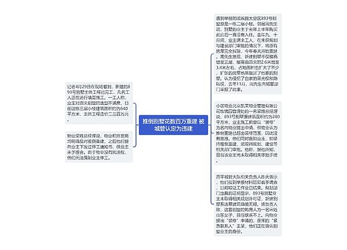 推倒别墅花数百万重建 被城管认定为违建