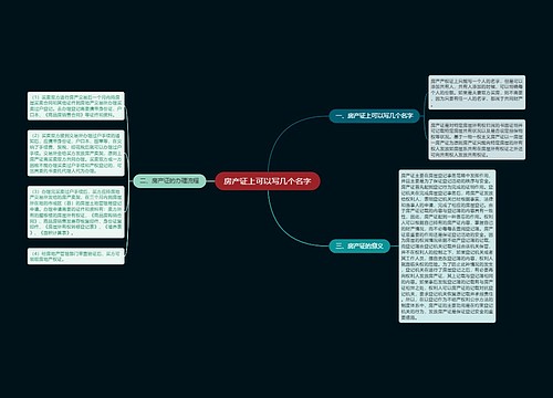 房产证上可以写几个名字