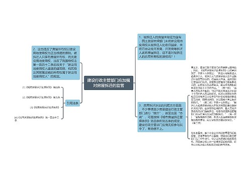 建设行政主管部门应加强对房屋拆迁的监管