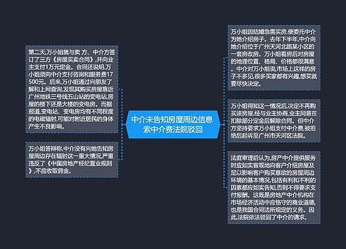 中介未告知房屋周边信息 索中介费法院驳回