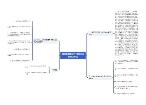 房屋抵押公证文书范本内容是怎样的