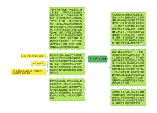 关于私房转租