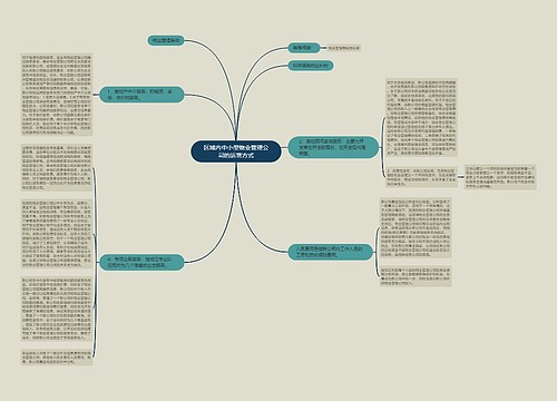 区域内中小型物业管理公司的运营方式