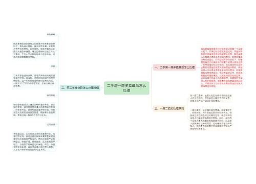 二手房一房多卖最后怎么处理