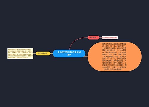 土地使用权与投资主体问题?