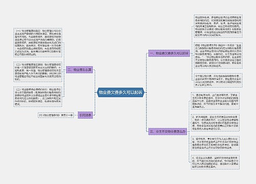 物业费欠费多久可以起诉