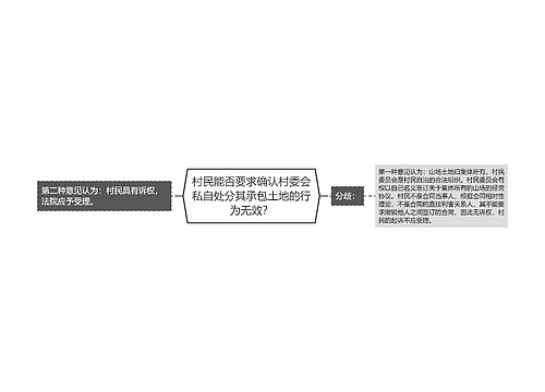 村民能否要求确认村委会私自处分其承包土地的行为无效？