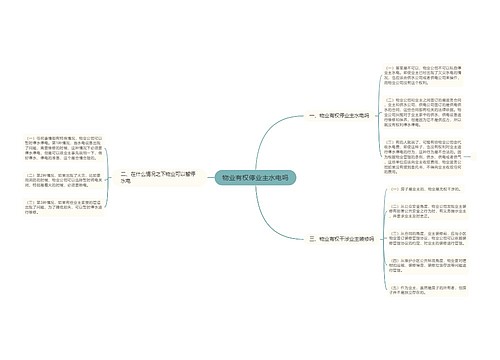 物业有权停业主水电吗