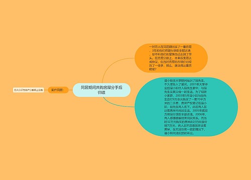 同居期间共购房屋分手后归谁