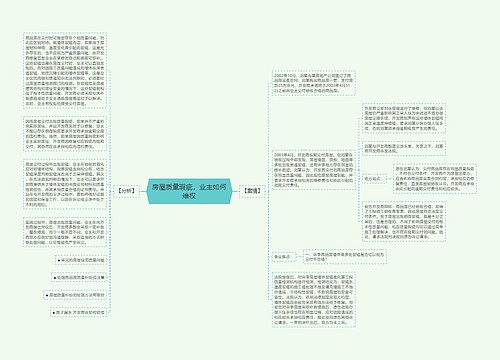 房屋质量瑕疵，业主如何维权