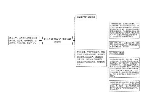 业主不理整改令 楼顶搭建违章屋