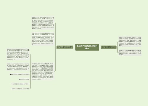 新居房产证延迟办理如何解决