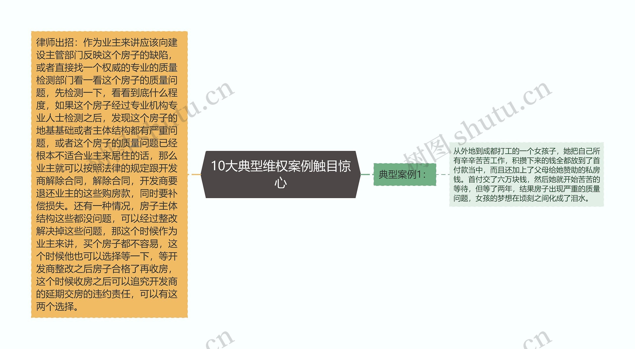 10大典型维权案例触目惊心思维导图