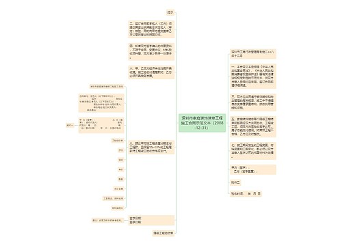 深圳市家庭装饰装修工程施工合同示范文本（2008-12-31）