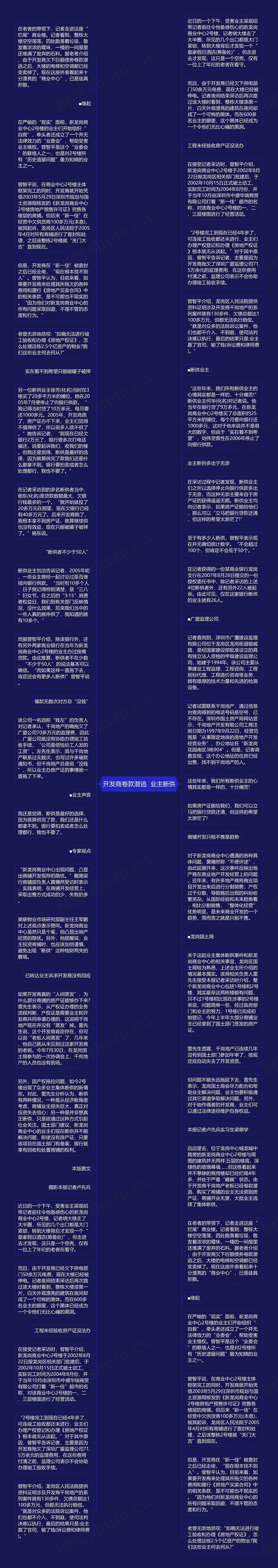 开发商卷款潜逃  业主断供