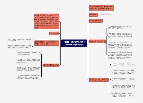 “落跑”物业现身 称通过法律途径追回物业费