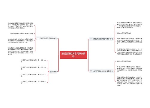 违反房屋租赁合同算诈骗吗