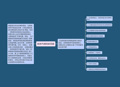 税务代理的的范围