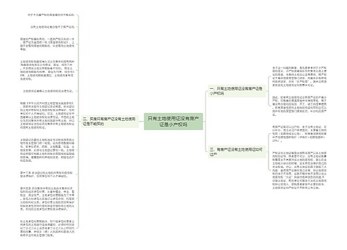 只有土地使用证没有房产证是小产权吗