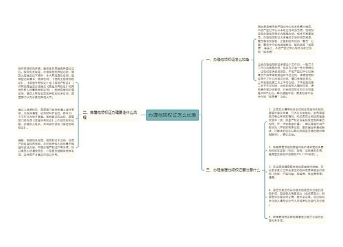 办理他项权证怎么加急