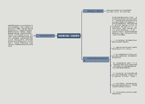 邻居要加盖二层能盖吗