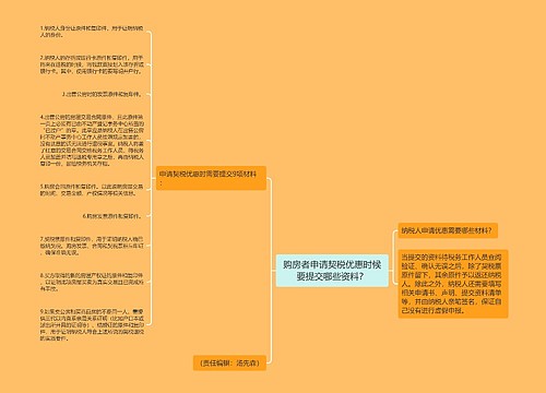 购房者申请契税优惠时候要提交哪些资料？