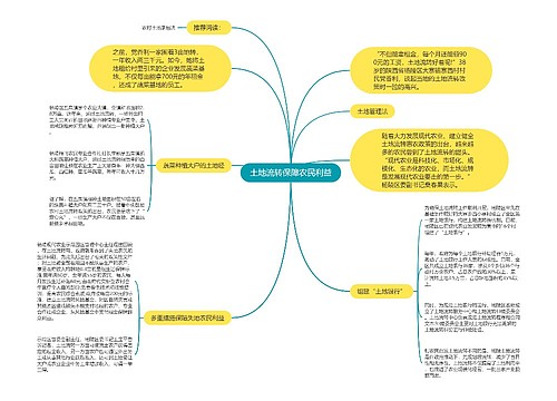 土地流转保障农民利益