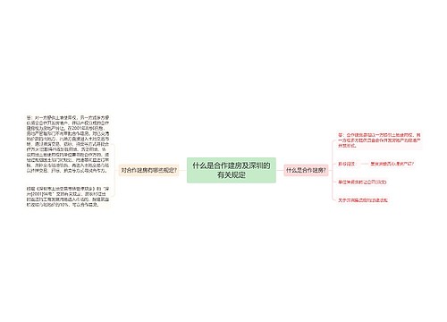 什么是合作建房及深圳的有关规定