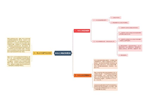 补办土地证的程序