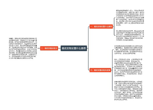 棚改实物安置什么意思