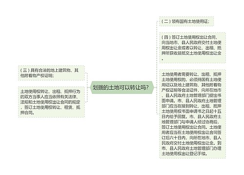 划拨的土地可以转让吗？