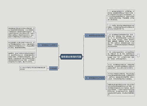 维修基金使用的范围