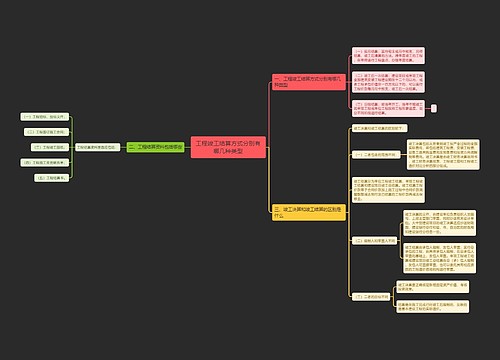 工程竣工结算方式分别有哪几种类型