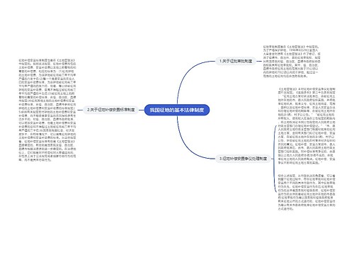 我国征地的基本法律制度