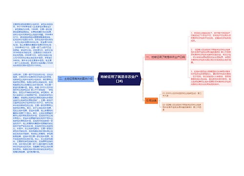 地被征用了就是非农业户口吗