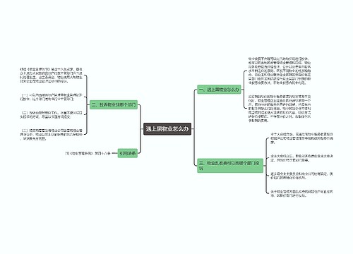 遇上黑物业怎么办